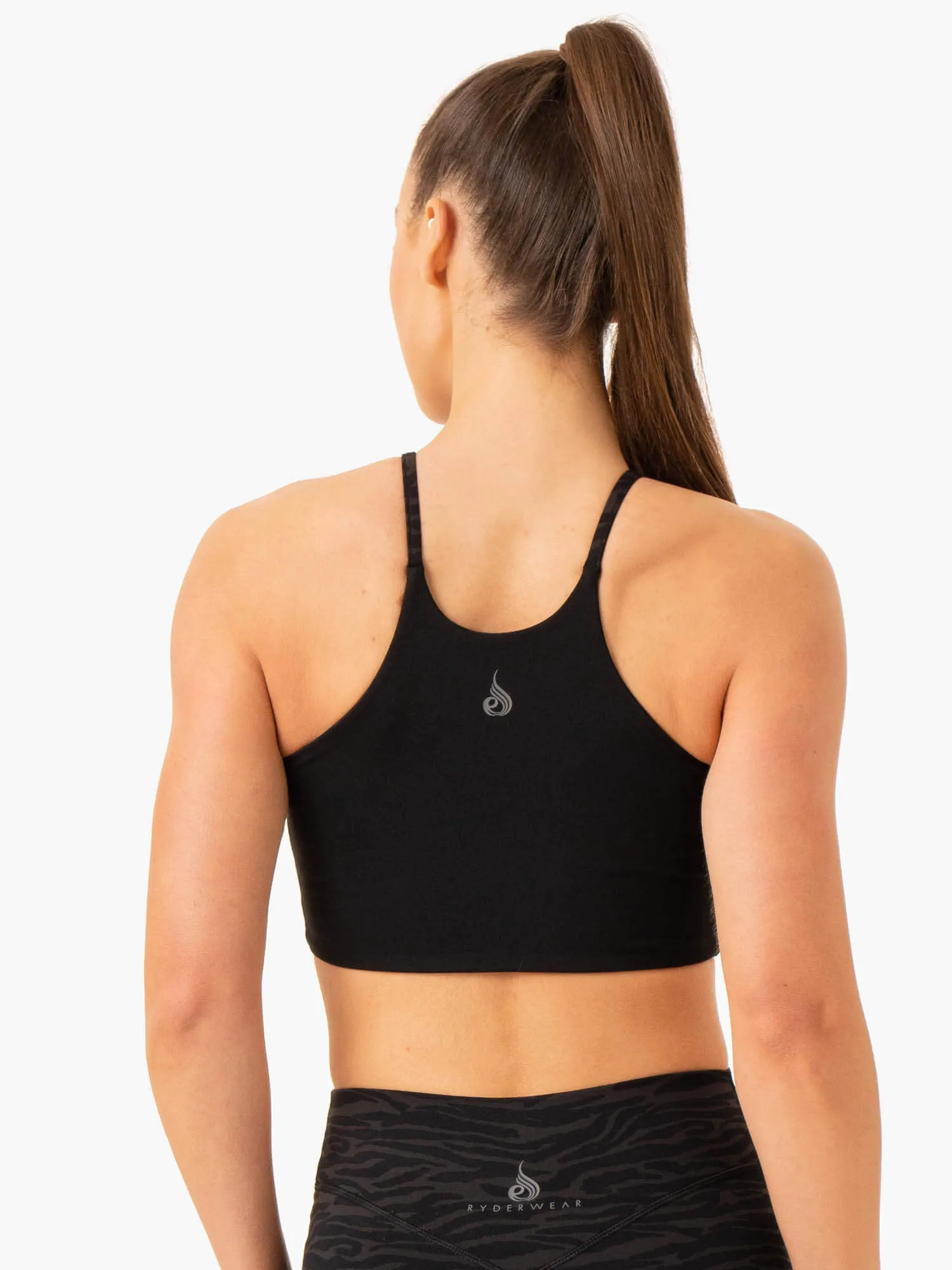 Transform Reversible Sports Crop - Black Zebra